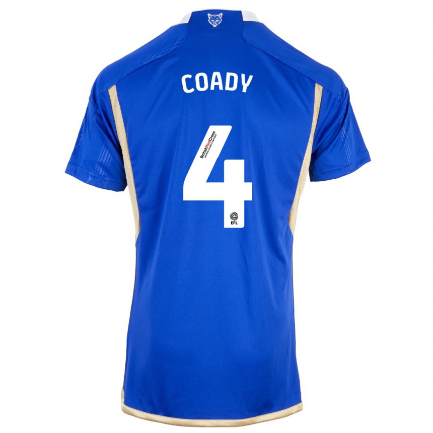 キッズフットボールコナー・コーディ#4青ホームシャツ2023/24ジャージーユニフォーム