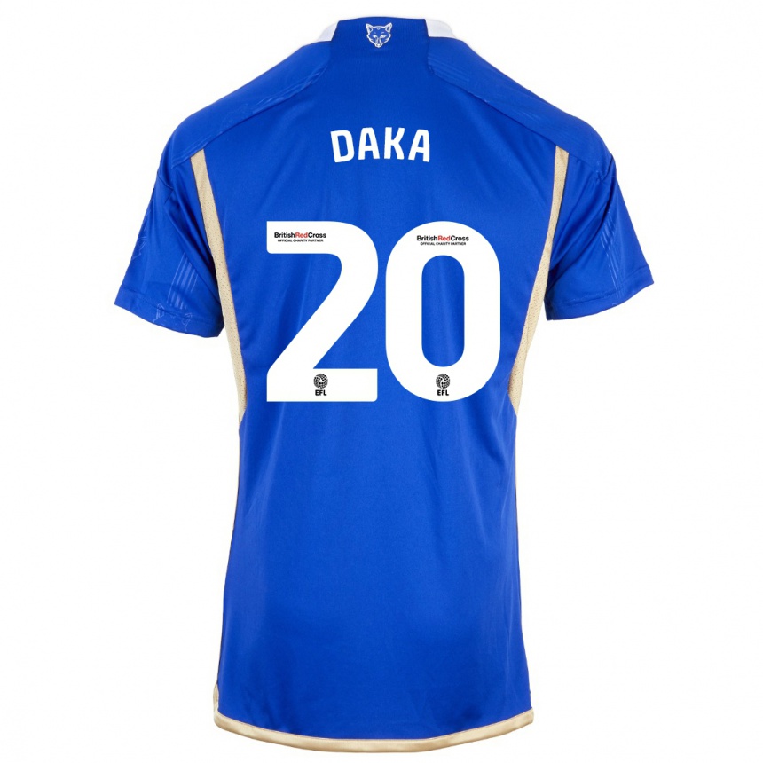 キッズフットボールパトソン・ダカ#20青ホームシャツ2023/24ジャージーユニフォーム