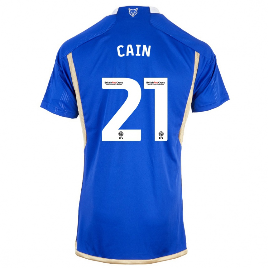 キッズフットボールハンナ・ケイン#21青ホームシャツ2023/24ジャージーユニフォーム