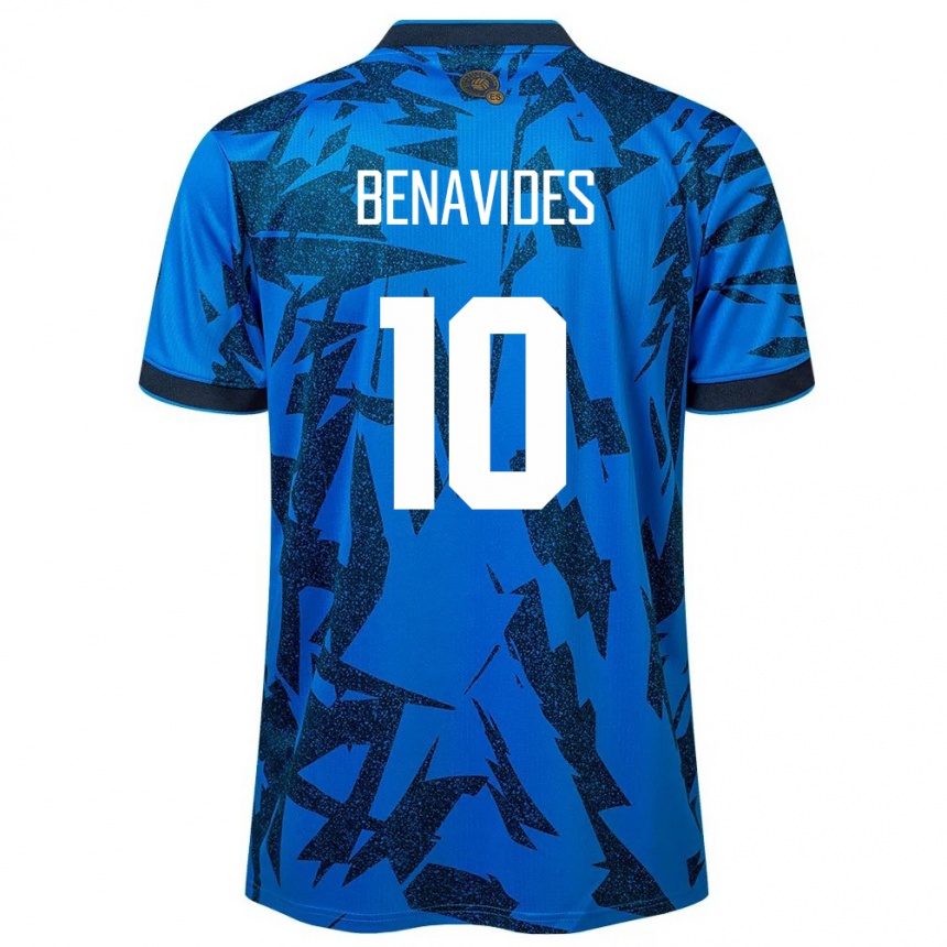 キッズフットボールエルサルバドルMatthew Benavides#10青ホームシャツ24-26ジャージーユニフォーム