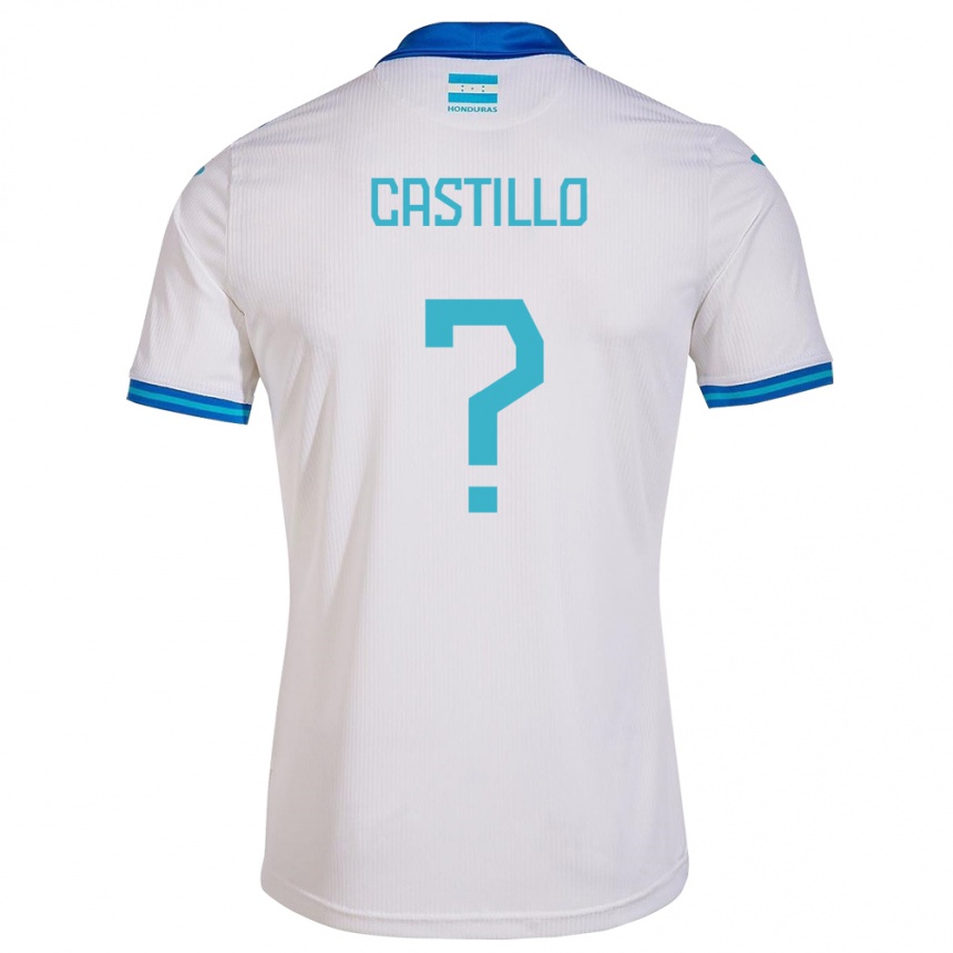 キッズフットボールホンジュラスJeferson Castillo#0白ホームシャツ24-26ジャージーユニフォーム