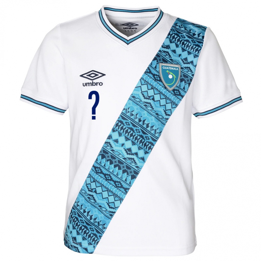 キッズフットボールグアテマラマリア・モンテローソ#0白ホームシャツ24-26ジャージーユニフォーム