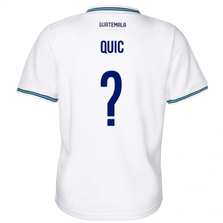 キッズフットボールグアテマラMatthew Quic#0白ホームシャツ24-26ジャージーユニフォーム
