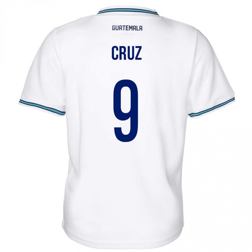 キッズフットボールグアテマラCelsa Cruz#9白ホームシャツ24-26ジャージーユニフォーム