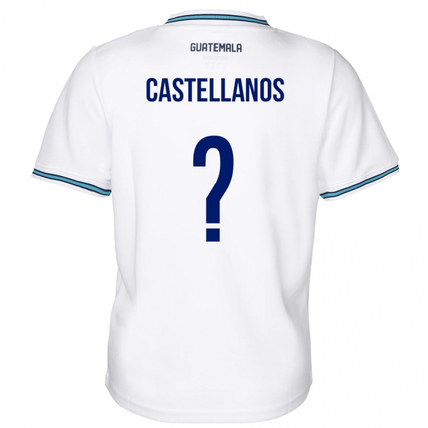 キッズフットボールグアテマラJezmin Castellanos#0白ホームシャツ24-26ジャージーユニフォーム