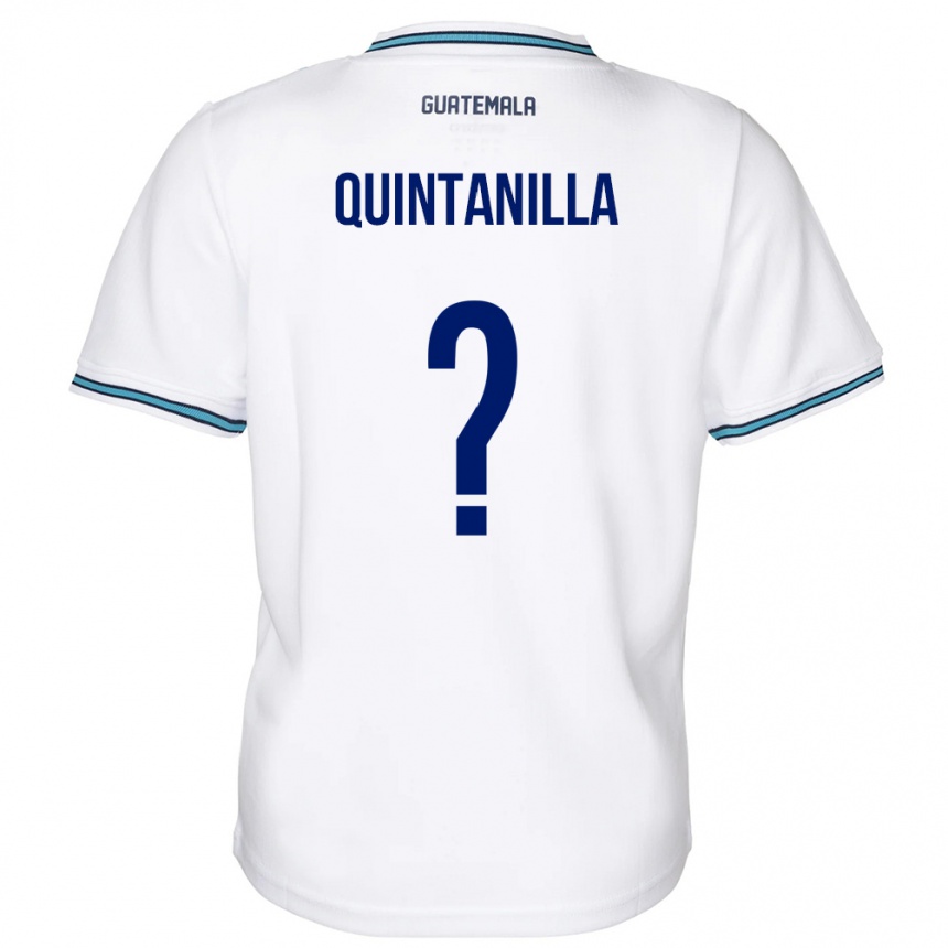 キッズフットボールグアテマラAnayelli Quintanilla#0白ホームシャツ24-26ジャージーユニフォーム