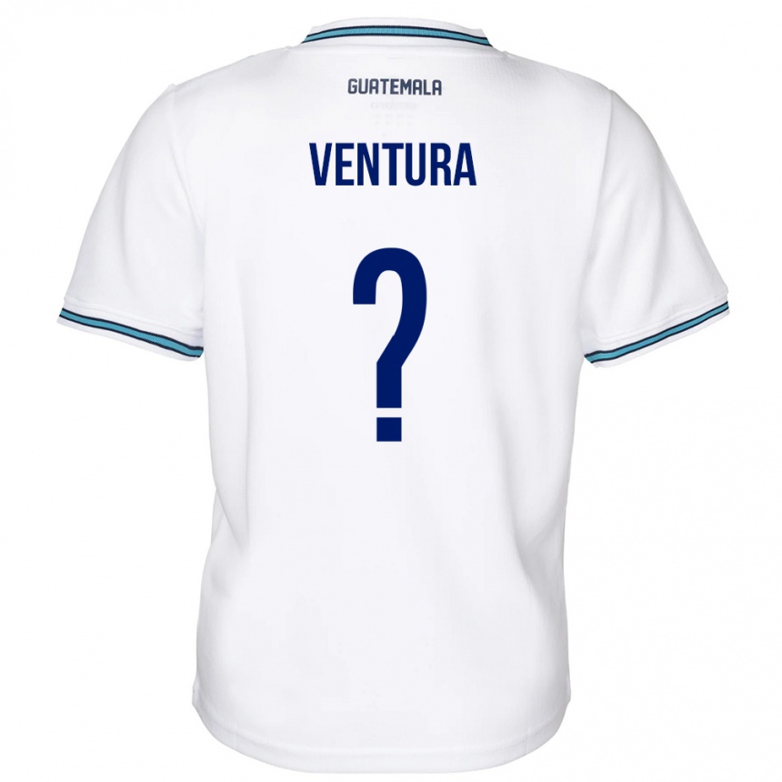 キッズフットボールグアテマラLesly Ventura#0白ホームシャツ24-26ジャージーユニフォーム