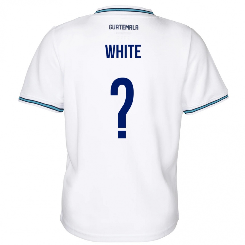 キッズフットボールグアテマラメグ・ホワイト#0白ホームシャツ24-26ジャージーユニフォーム