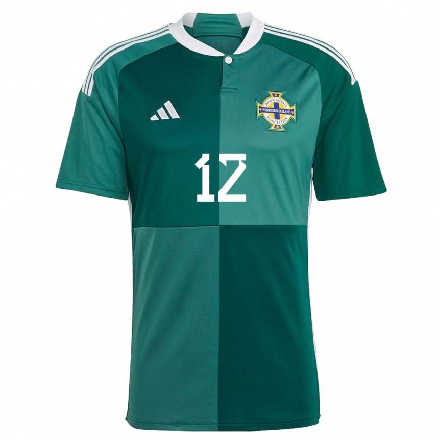 キッズフットボール北アイルランドレイチェル・ノルニー#12緑ホームシャツ24-26ジャージーユニフォーム