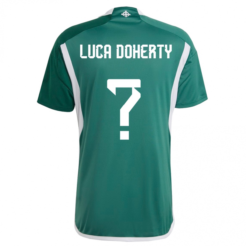 キッズフットボール北アイルランドLuca Doherty#0緑ホームシャツ24-26ジャージーユニフォーム