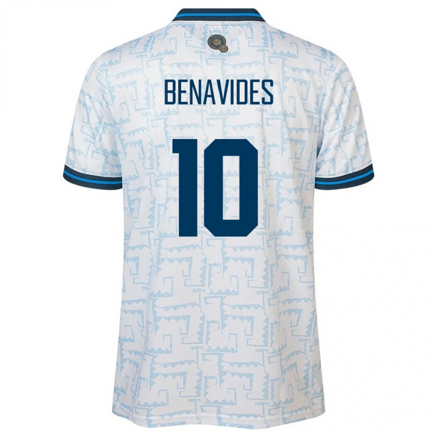 キッズフットボールエルサルバドルMatthew Benavides#10白アウェイシャツ24-26ジャージーユニフォーム