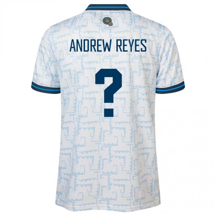 キッズフットボールエルサルバドルAndrew Reyes#0白アウェイシャツ24-26ジャージーユニフォーム