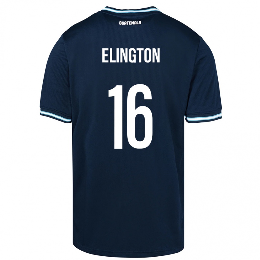 キッズフットボールグアテマラElvi Elington#16青アウェイシャツ24-26ジャージーユニフォーム