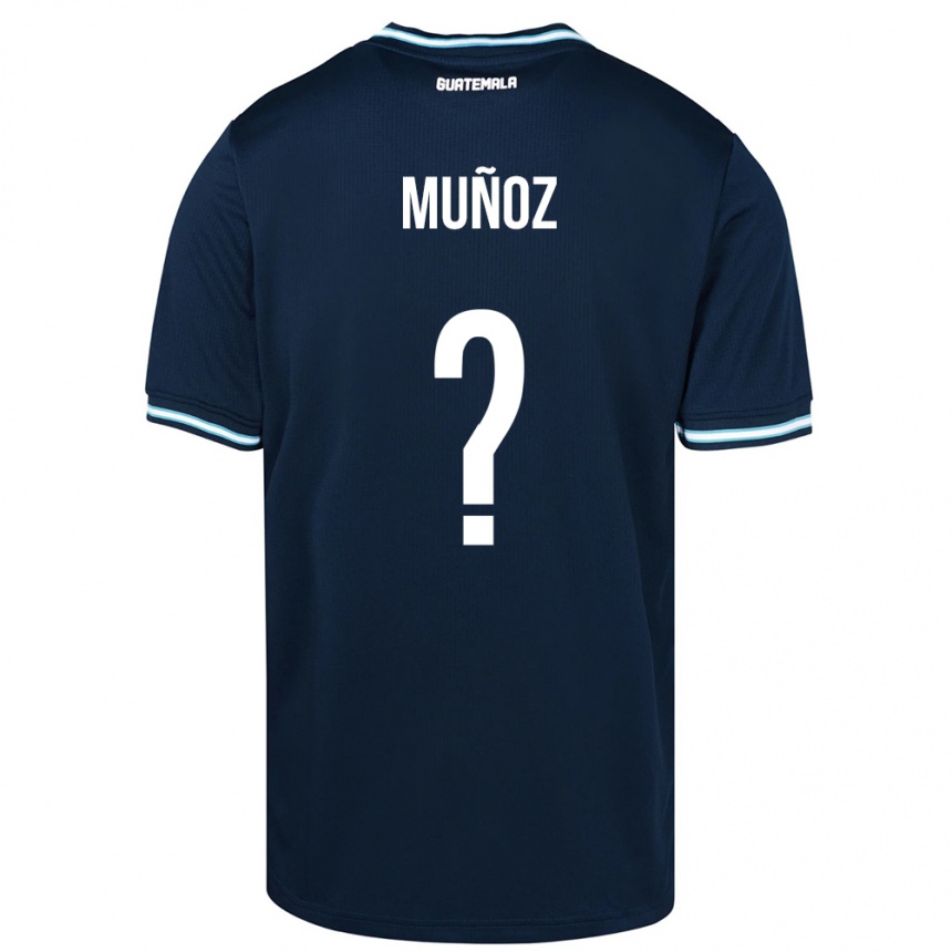 キッズフットボールグアテマラRudy Muñoz#0青アウェイシャツ24-26ジャージーユニフォーム