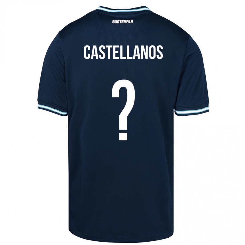 キッズフットボールグアテマラJezmin Castellanos#0青アウェイシャツ24-26ジャージーユニフォーム