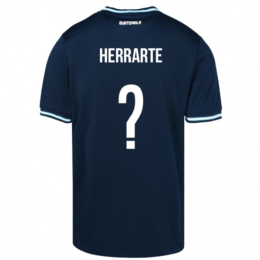 キッズフットボールグアテマラMaría Herrarte#0青アウェイシャツ24-26ジャージーユニフォーム