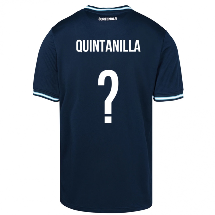 キッズフットボールグアテマラAnayelli Quintanilla#0青アウェイシャツ24-26ジャージーユニフォーム