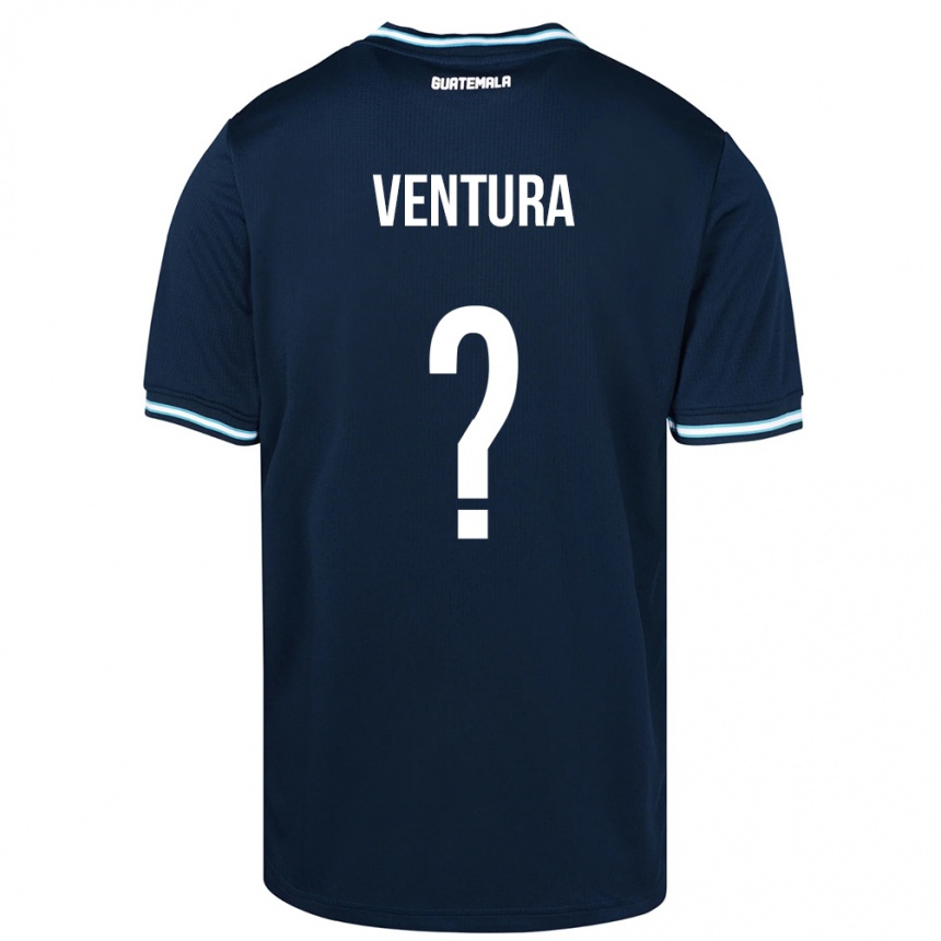 キッズフットボールグアテマラLesly Ventura#0青アウェイシャツ24-26ジャージーユニフォーム