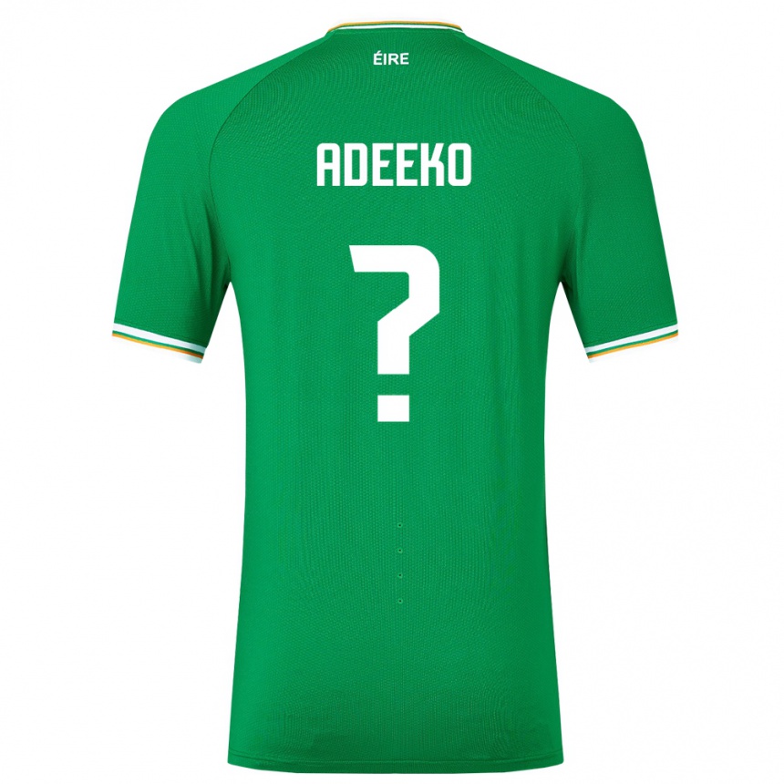 メンズフットボールアイルランド島Baba Adeeko#0緑ホームシャツ24-26ジャージーユニフォーム