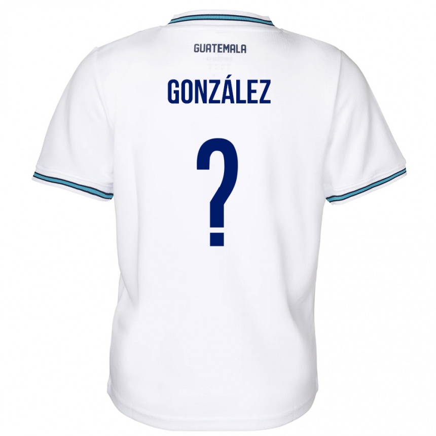 メンズフットボールグアテマラErick González#0白ホームシャツ24-26ジャージーユニフォーム