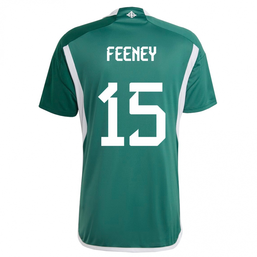 メンズフットボール北アイルランドGeorge Feeney#15緑ホームシャツ24-26ジャージーユニフォーム