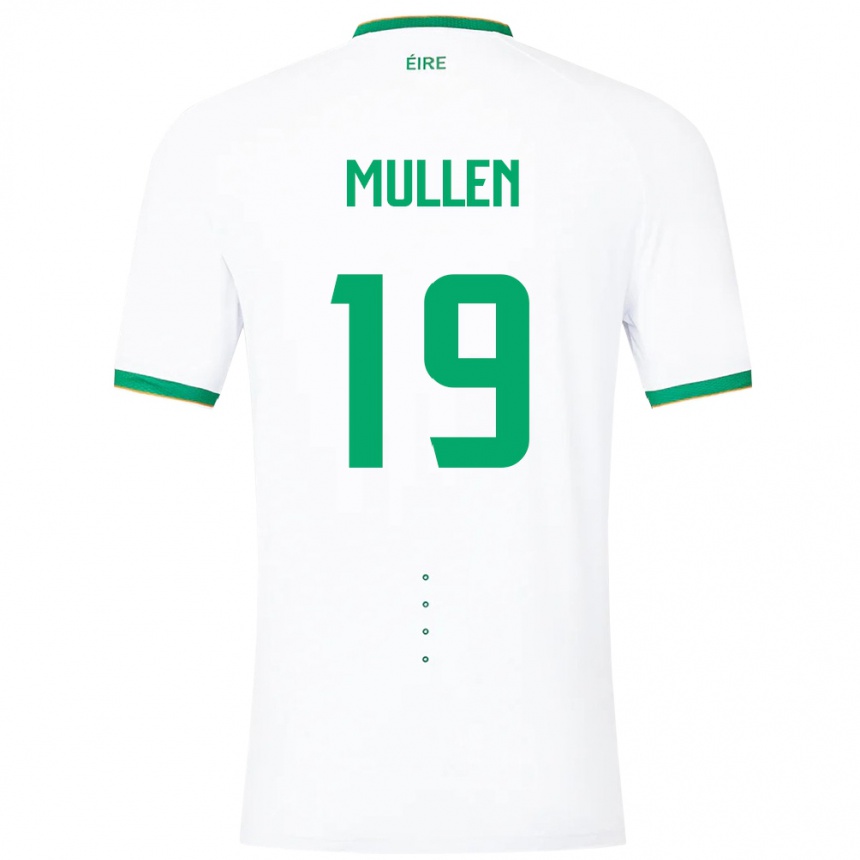 メンズフットボールアイルランド島セナン・マレン#19白アウェイシャツ24-26ジャージーユニフォーム