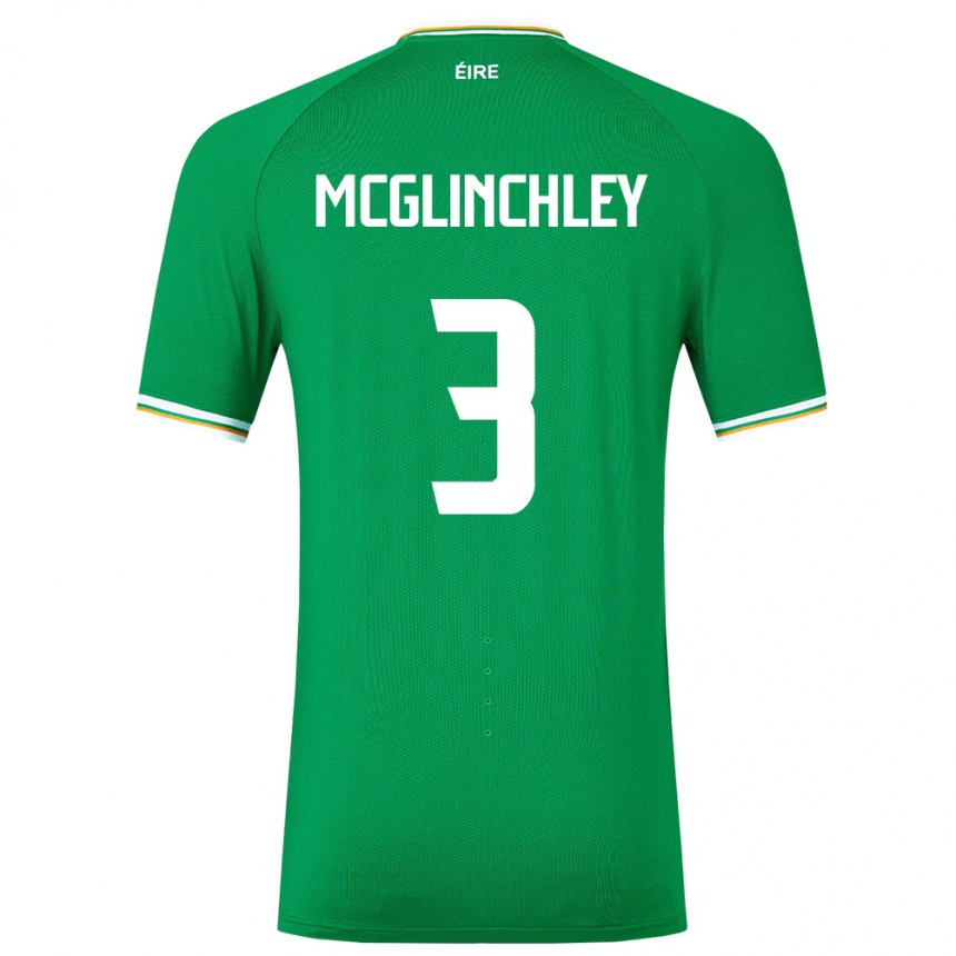 レディースフットボールアイルランド島Harry Mcglinchley#3緑ホームシャツ24-26ジャージーユニフォーム