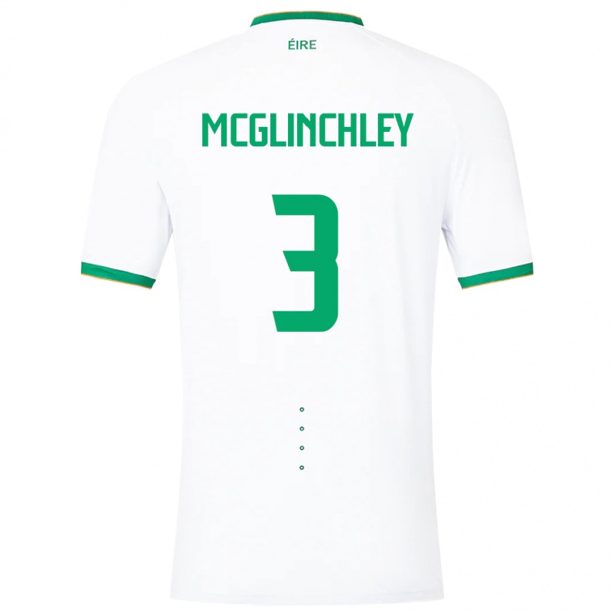 レディースフットボールアイルランド島Harry Mcglinchley#3白アウェイシャツ24-26ジャージーユニフォーム