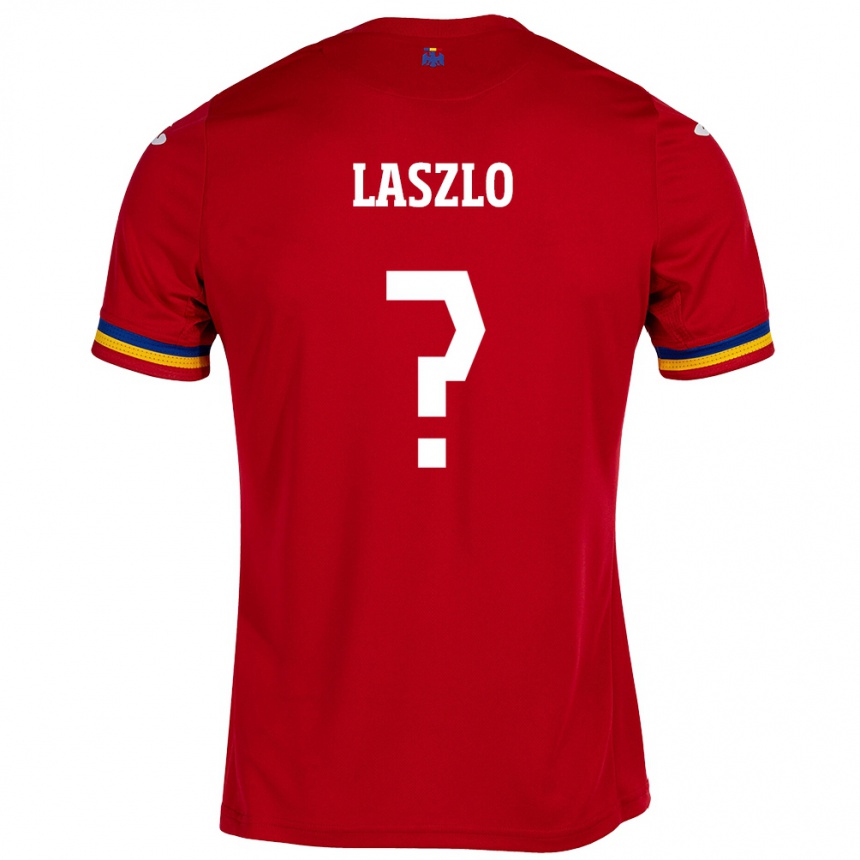 レディースフットボールルーマニアMatyas Laszlo#0赤アウェイシャツ24-26ジャージーユニフォーム