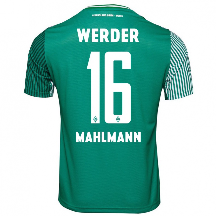 キッズフットボールユスタス・マールマン#16緑ホームシャツ2023/24ジャージーユニフォーム