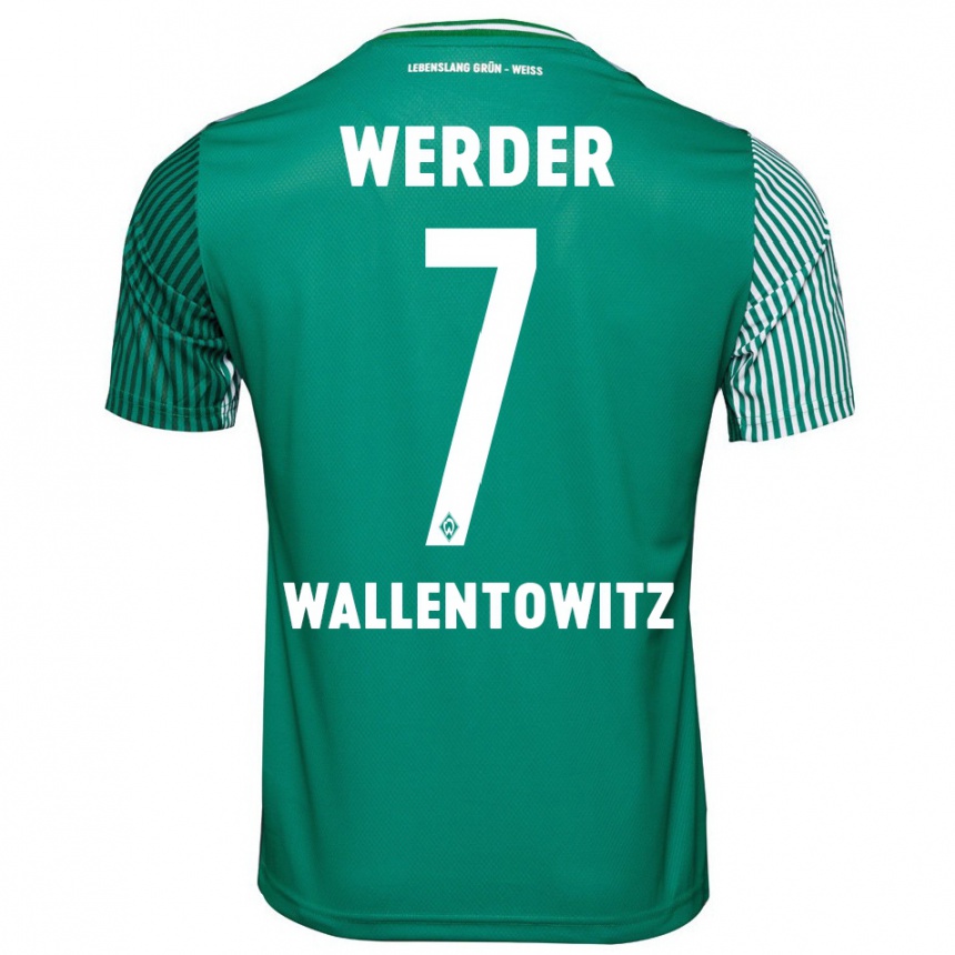 キッズフットボールミカ・ワレントウィッツ#7緑ホームシャツ2023/24ジャージーユニフォーム