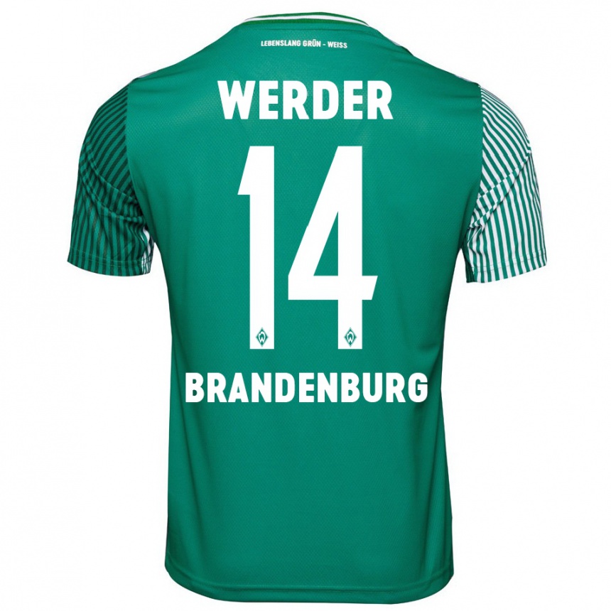 キッズフットボールミヒャエラ・ブランデンブルク#14緑ホームシャツ2023/24ジャージーユニフォーム