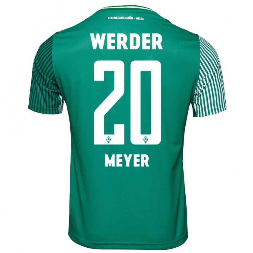 キッズフットボールクリスティン・マイヤー#20緑ホームシャツ2023/24ジャージーユニフォーム