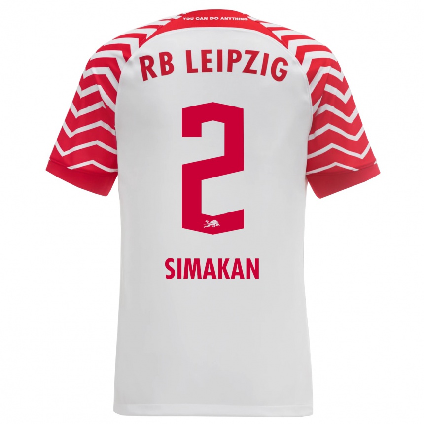 キッズフットボールモハメド・シマカン#2白ホームシャツ2023/24ジャージーユニフォーム