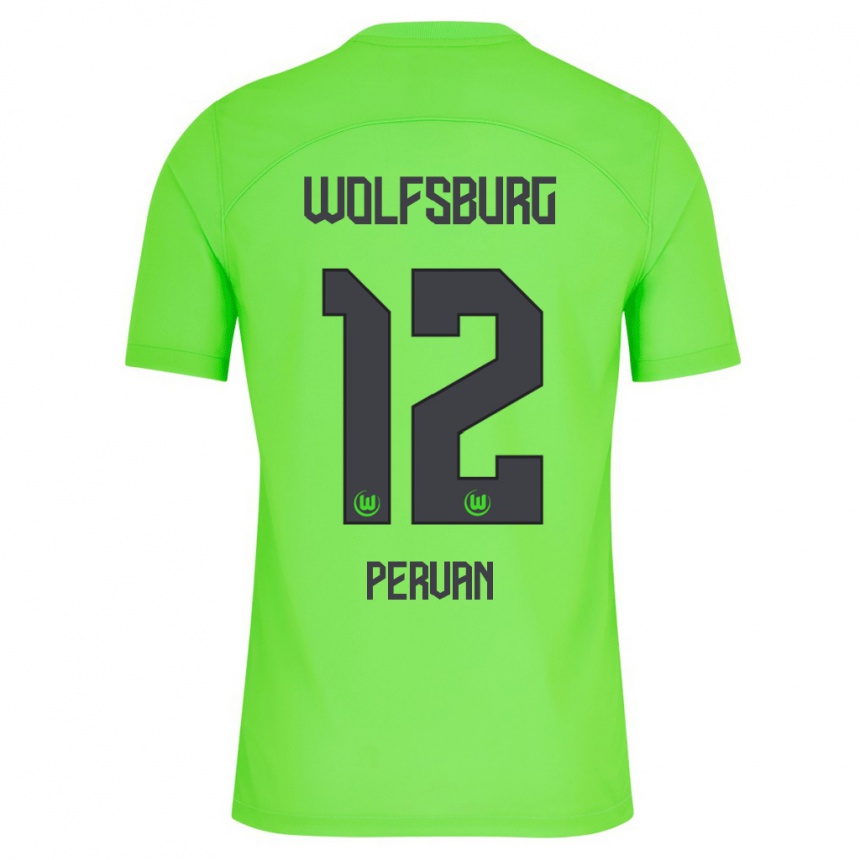 キッズフットボールパヴァオ・ペルヴァン#12緑ホームシャツ2023/24ジャージーユニフォーム