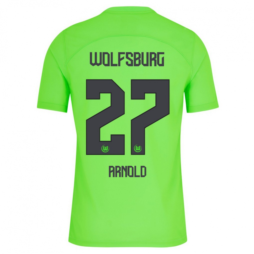 キッズフットボールマクシミリアン・アルノルト#27緑ホームシャツ2023/24ジャージーユニフォーム