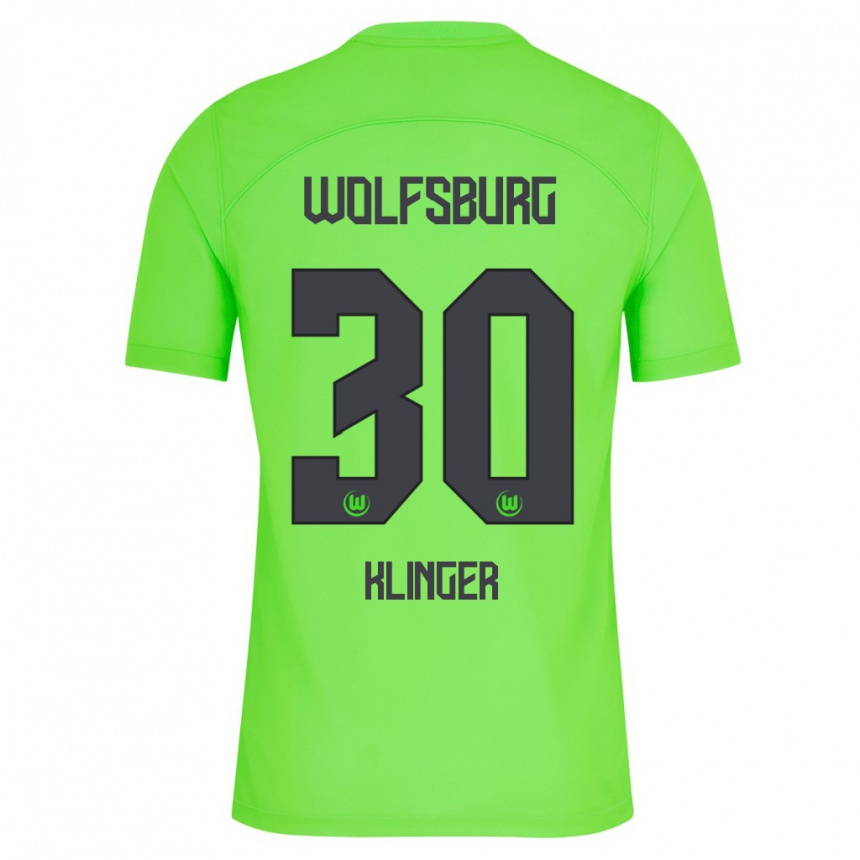 キッズフットボールニクラス・クリンガー#30緑ホームシャツ2023/24ジャージーユニフォーム