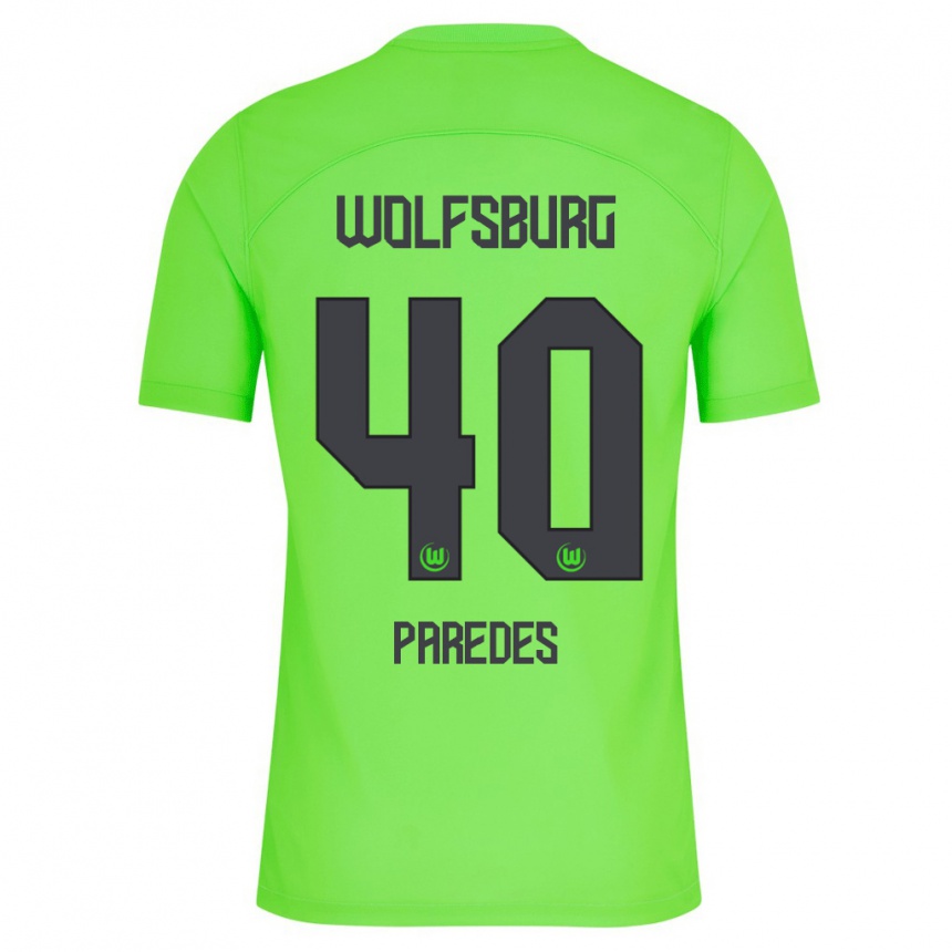 キッズフットボールケヴィン・パレデス#40緑ホームシャツ2023/24ジャージーユニフォーム