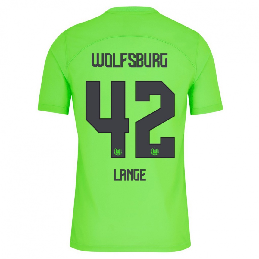 キッズフットボールフェリックス・フィン・ラング#42緑ホームシャツ2023/24ジャージーユニフォーム