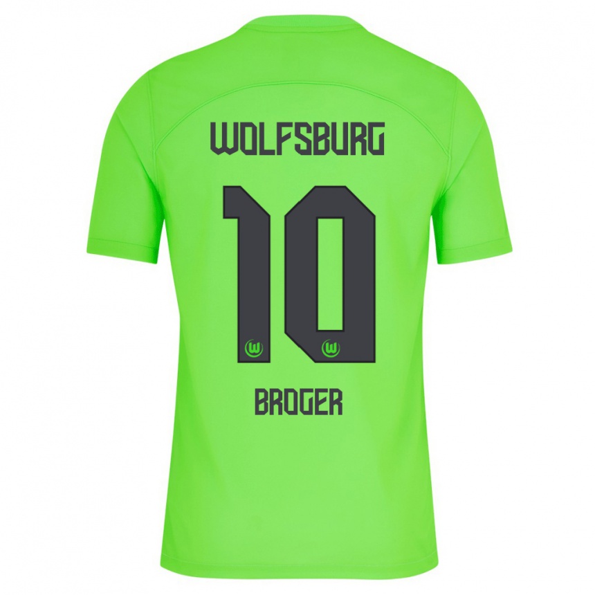 キッズフットボールベニット・ブレーガー#10緑ホームシャツ2023/24ジャージーユニフォーム