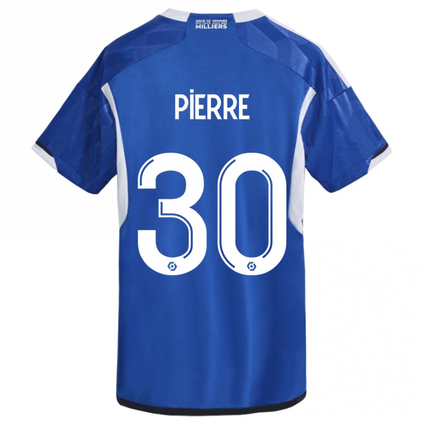 キッズフットボールアレクサンドル・ピア#30青ホームシャツ2023/24ジャージーユニフォーム