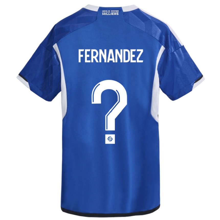 キッズフットボールエリアス・アラー・フェルナンデス#0青ホームシャツ2023/24ジャージーユニフォーム