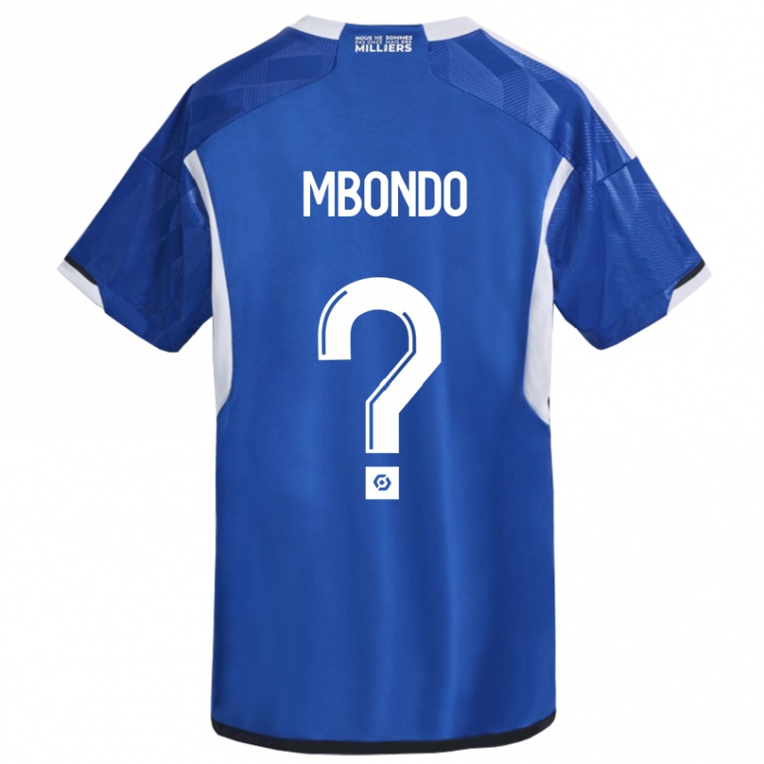 キッズフットボールフレディ・アンドリュー・ムボンド#0青ホームシャツ2023/24ジャージーユニフォーム