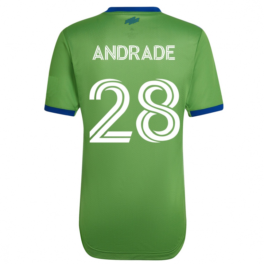 キッズフットボールジェイマル・ゴメス・アンドラーデ #28緑ホームシャツ2023/24ジャージーユニフォーム