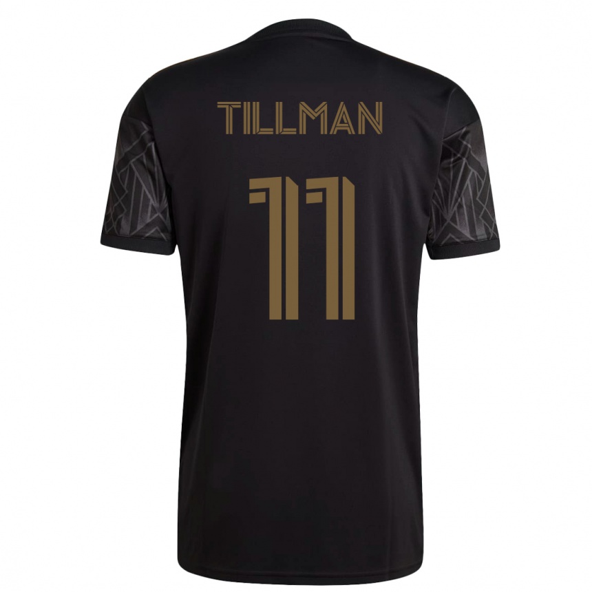 キッズフットボールティモシー・ティルマン#11黒ホームシャツ2023/24ジャージーユニフォーム