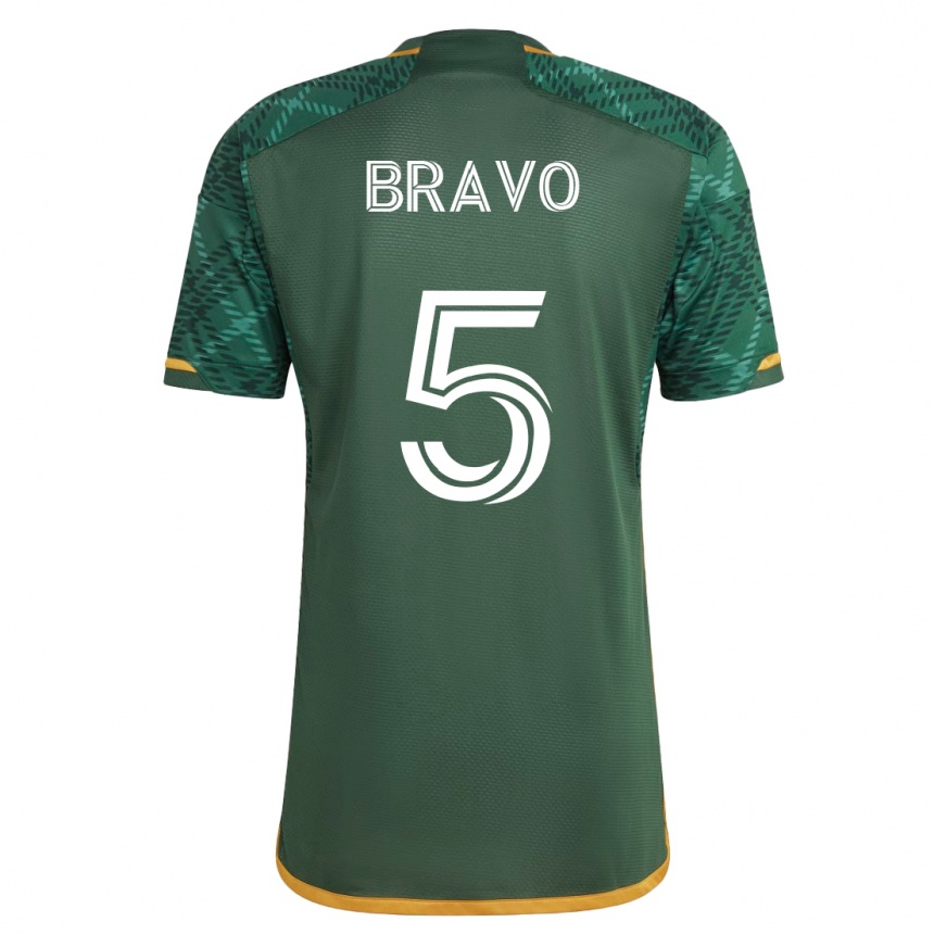 キッズフットボールクラウディオ・ブラーボ#5緑ホームシャツ2023/24ジャージーユニフォーム