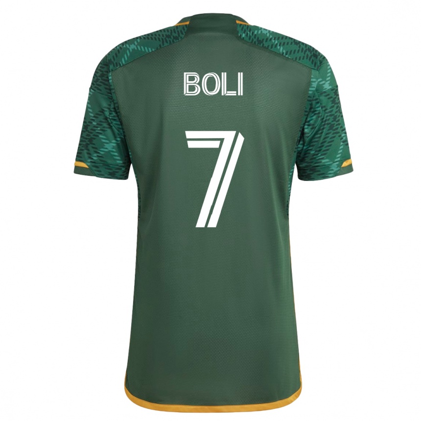 キッズフットボールフランク・ボリ#7緑ホームシャツ2023/24ジャージーユニフォーム