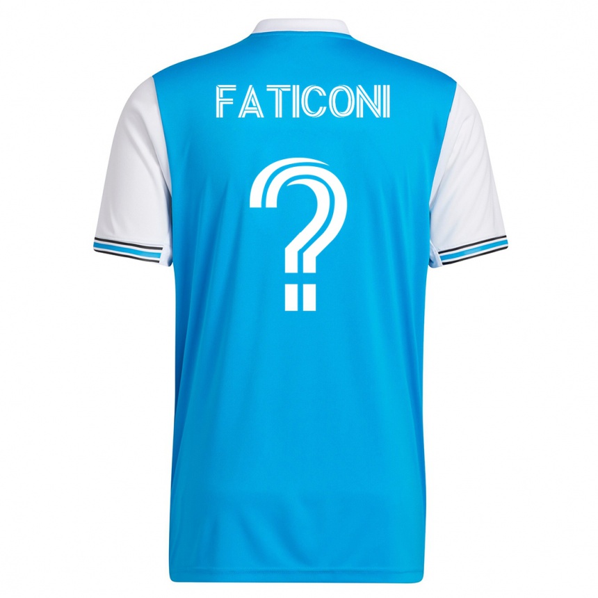 キッズフットボールトレイ・ファティコーニ#0青ホームシャツ2023/24ジャージーユニフォーム