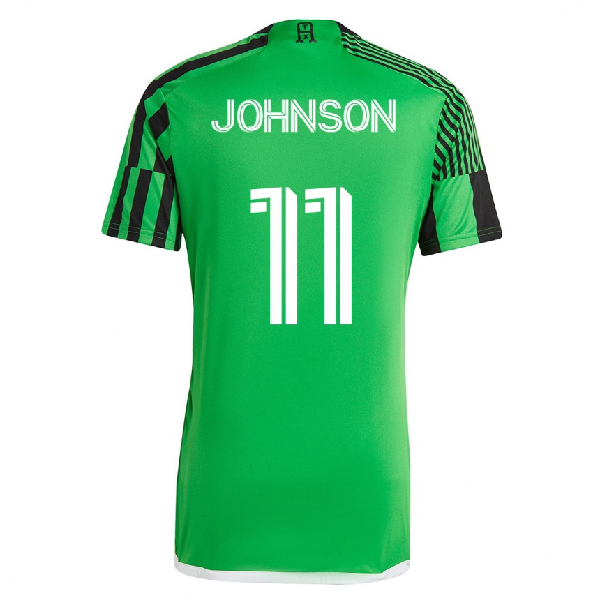 キッズフットボールE・J・ジョンソン#11グリーンブラックホームシャツ2023/24ジャージーユニフォーム