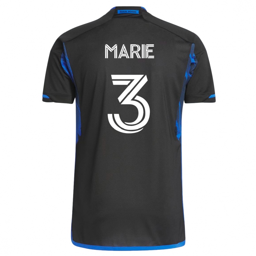 キッズフットボールポール・マリー#3青黒ホームシャツ2023/24ジャージーユニフォーム